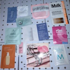 Lot of 12 prestige skincare samples: Sol De Janeiro, Summer Fridays, Laneige etc